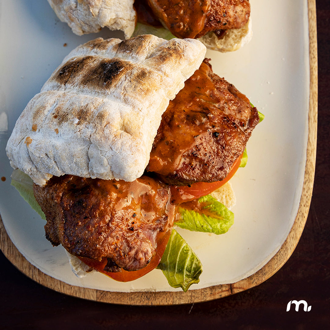 Braaied beef tongue prego rolls