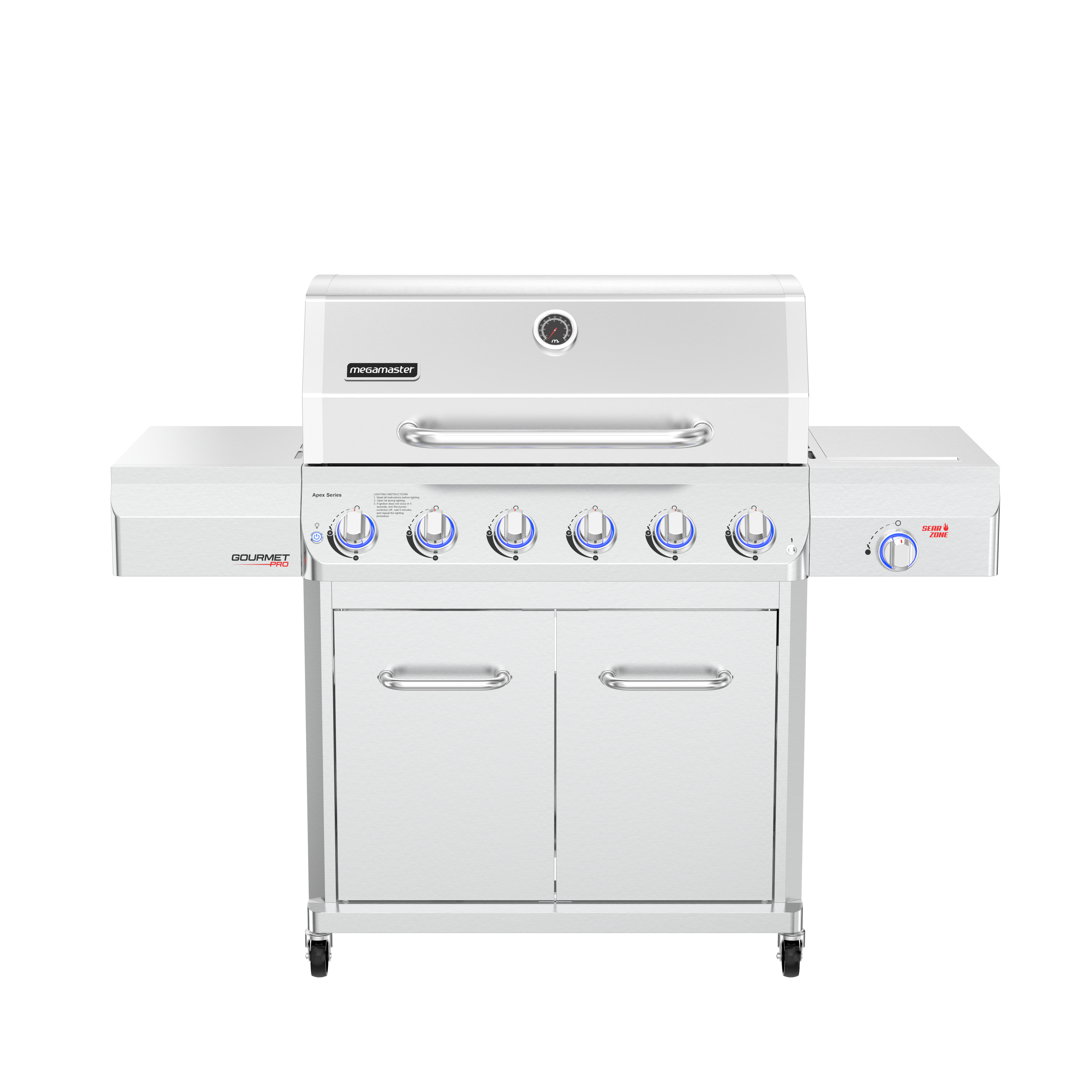 Apex Series 6 Burner Gourmet Pro Patio Gas Braai – Megamaster