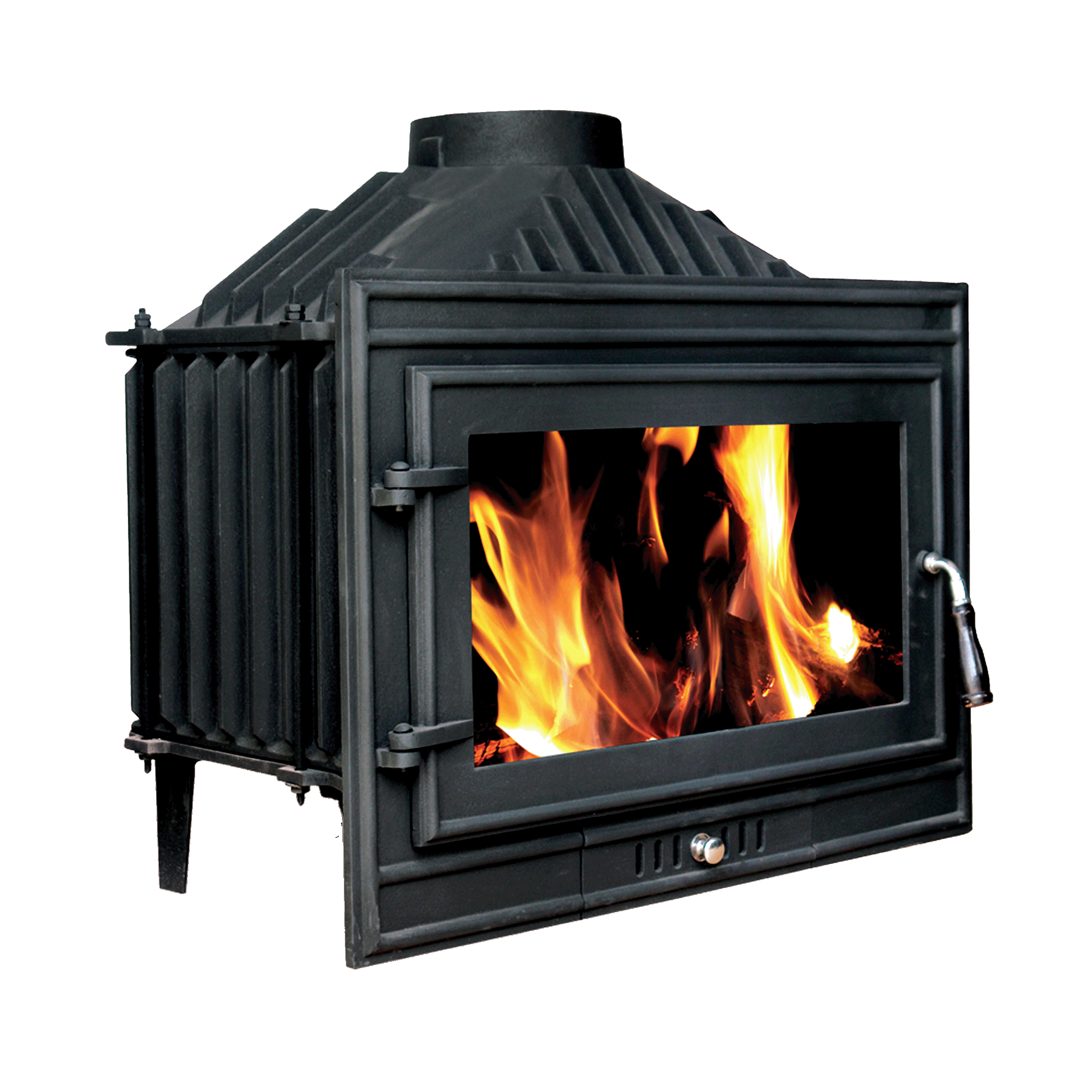 アンプカジィーロンPermatronL&LmicroFibesttsマテリアル Andiron 14kW Cast Iron Fireplace – Megamaster