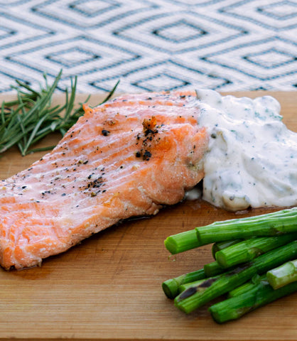 Salmon with Homemade Tartar Sauce