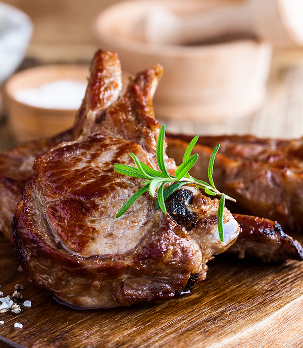 Elvis Blue's Lamb Saddle Chops