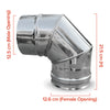 Stainless Steel 90° Bend (125mm)