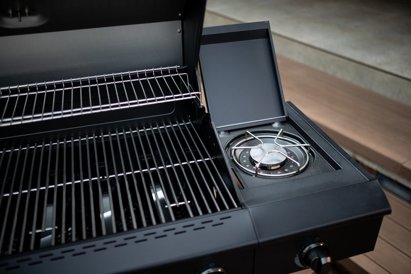 APEX SERIES 6 BURNER BLACK PATIO GAS BRAAI WITH COVER