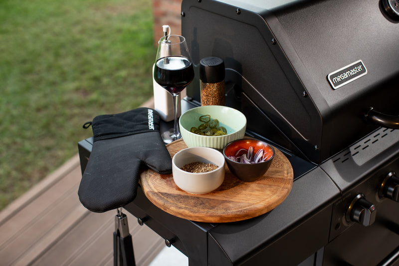 APEX SERIES 6 BURNER BLACK PATIO GAS BRAAI WITH COVER
