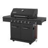 APEX SERIES 6 BURNER BLACK PATIO GAS BRAAI WITH COVER