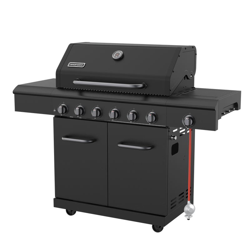 APEX SERIES 6 BURNER BLACK PATIO GAS BRAAI WITH COVER