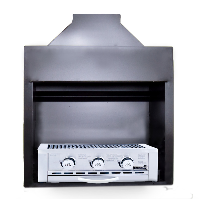 700 Built-in gas braai with 630 gas insert incl.