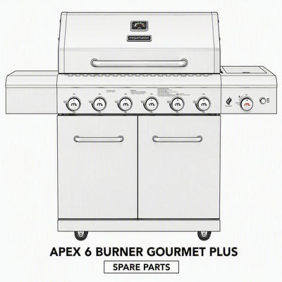 Spare Parts: Apex Series 6 Gourmet Plus Patio Gas Braai  (720-0896GF)