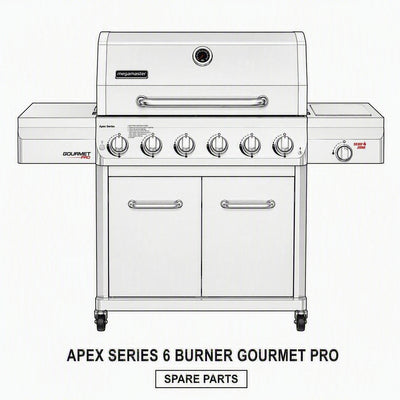 Spare Parts: Apex Series 6 Burner Gourmet Pro Patio Gas Braai (720-1136B)
