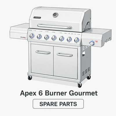 Spare Parts: Apex Series 6 Burner Gourmet Pro Patio Gas Braai (720-1136B)