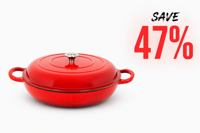 Megamaster Enamel Series Braai Pan with Lid