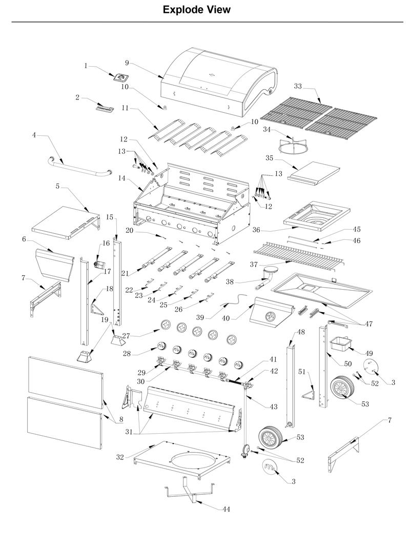Spare Parts: Sizzler 500 (720-0888GM)