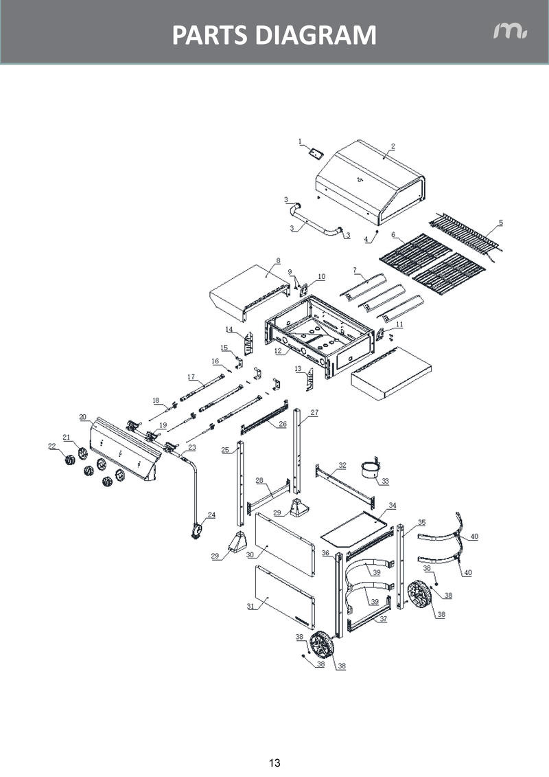 Spare Parts: Onyx Series 3 Burner (720-1094)