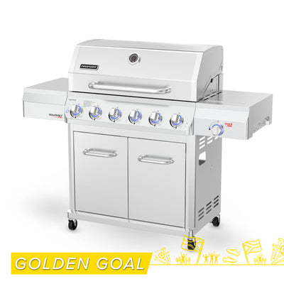 Apex Series 6 Burner Gourmet Pro Patio Gas Braai