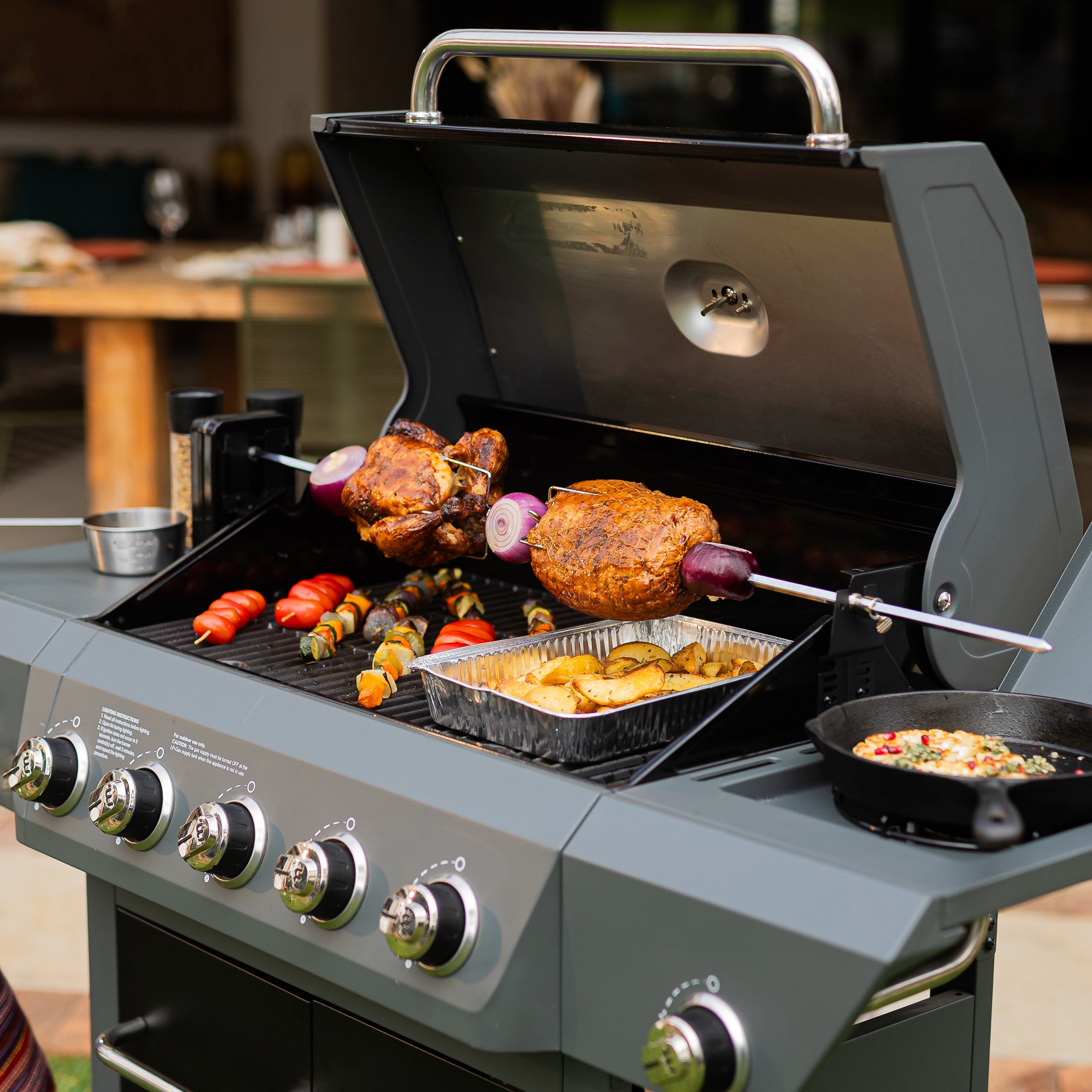 Onyx Series 5 Burner Patio Gas Braai – Megamaster