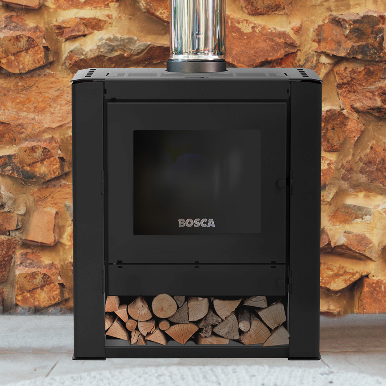 Bosca Gold 500 Charcoal Closed Combustion Fireplace – Megamaster