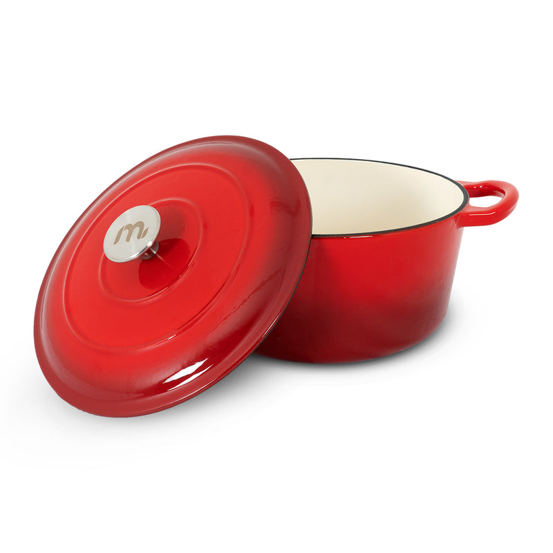 Megamaster Round Braai Pot Enamel Series lid off