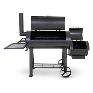 coalsmith series alpha grill and smoker lid open