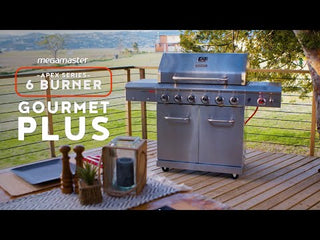 Apex Series 6 Burner Gourmet Plus Patio Gas Braai With Searing Side Burner
